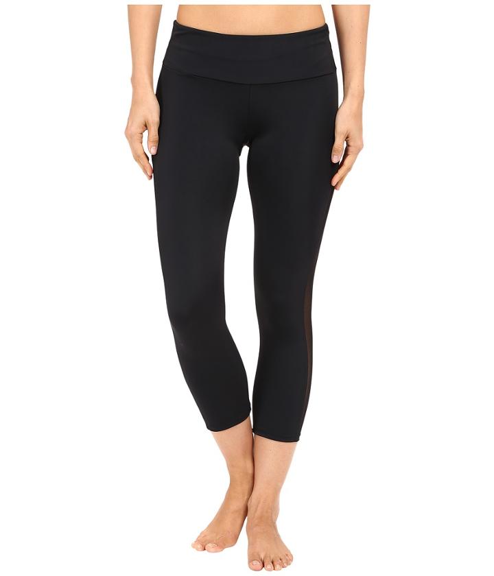 Onzie - Black Mesh Tuxedo Capris