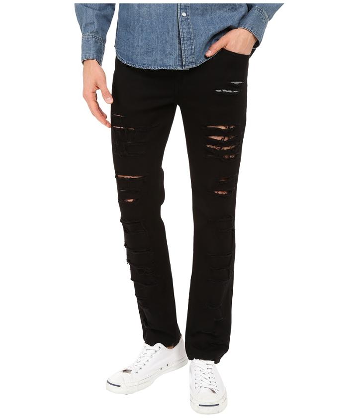Rustic Dime - Shredded Taper Fit In Black