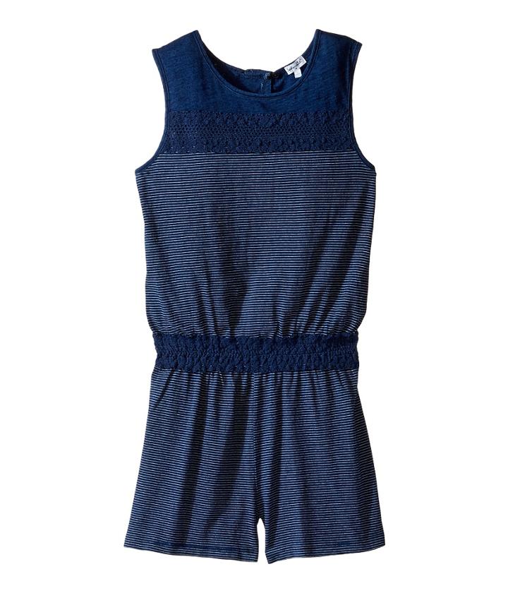 Splendid Littles - Indigo Romper With Lace