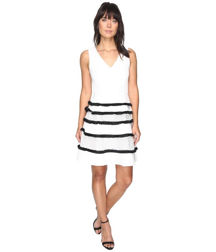 Adelyn Rae - Carol Woven Lace Fringe Fit And Flare Dress