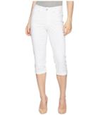 Nydj Petite - Petite Marilyn Crop Eyelet Embroidery Hem In Optic White