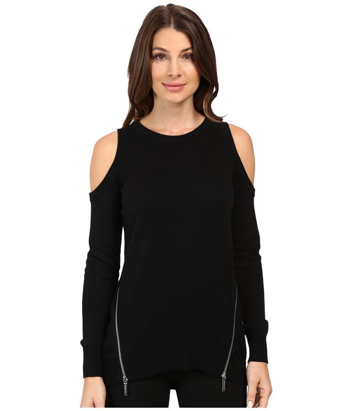 Michael Michael Kors - Cold Shoulder Zip Sweater