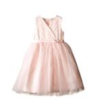 Us Angels - Satin Point D' Espirit Sleeveless Pleated Bodice Full Skirt