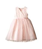 Us Angels - Satin Point D' Espirit Sleeveless Pleated Bodice Full Skirt