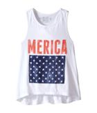 The Original Retro Brand Kids - Merica High Neck Racerback Tank Top