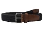 Cole Haan - 35mm Woven Elastic Strap With Leather Trim Belt