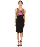 Marchesa Notte - Embroidered Cocktail With Super Stretch Skirt