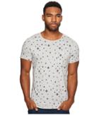 Scotch &amp; Soda - Ams Blauw All Over Print Tee With Regular Fit
