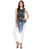 Vince Camuto - Sleeveless Nairobi Graphic Handkerchief Blouse