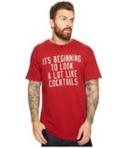 The Original Retro Brand - It's Beginning To Look A Lot Like Cocktails Slub Short Sleeve T-shirt