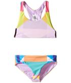 Mara Hoffman Kids - Diamond Printed Racerback Bikini Top With Boardshorts Bottoms