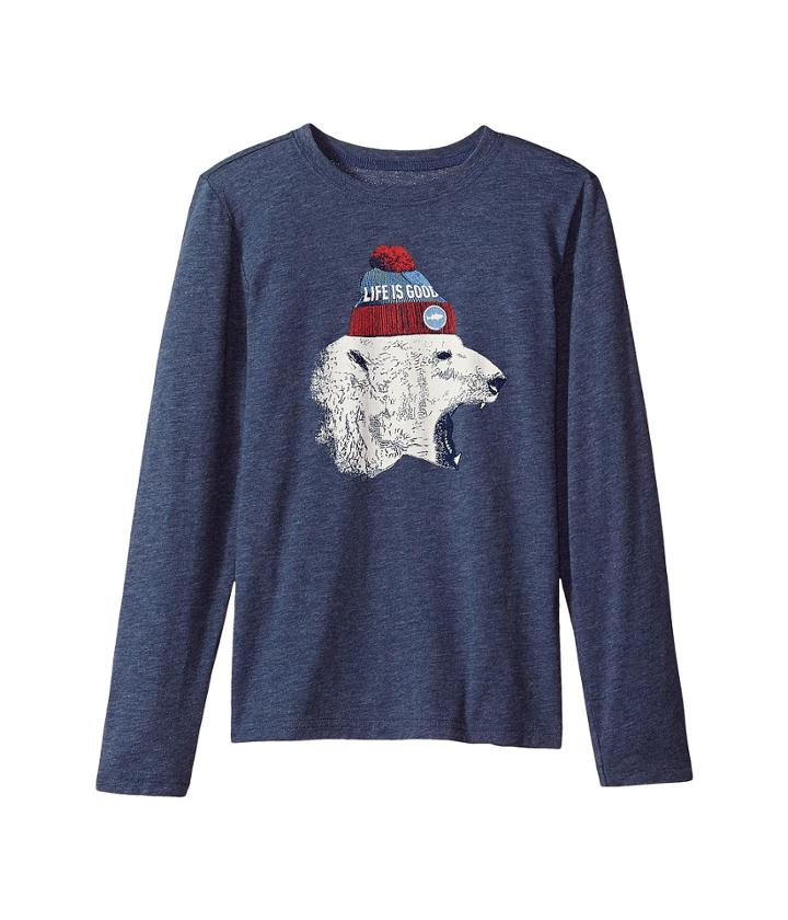 Life Is Good Kids - Polar Bear Cap Long Sleeve Cool Tee