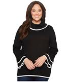 Calvin Klein Plus - Plus Size Tipped Cowl W/ Double Ruffle Sweater