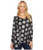 Nally &amp; Millie - Grey Polka Dot Jacquard Print Tunic