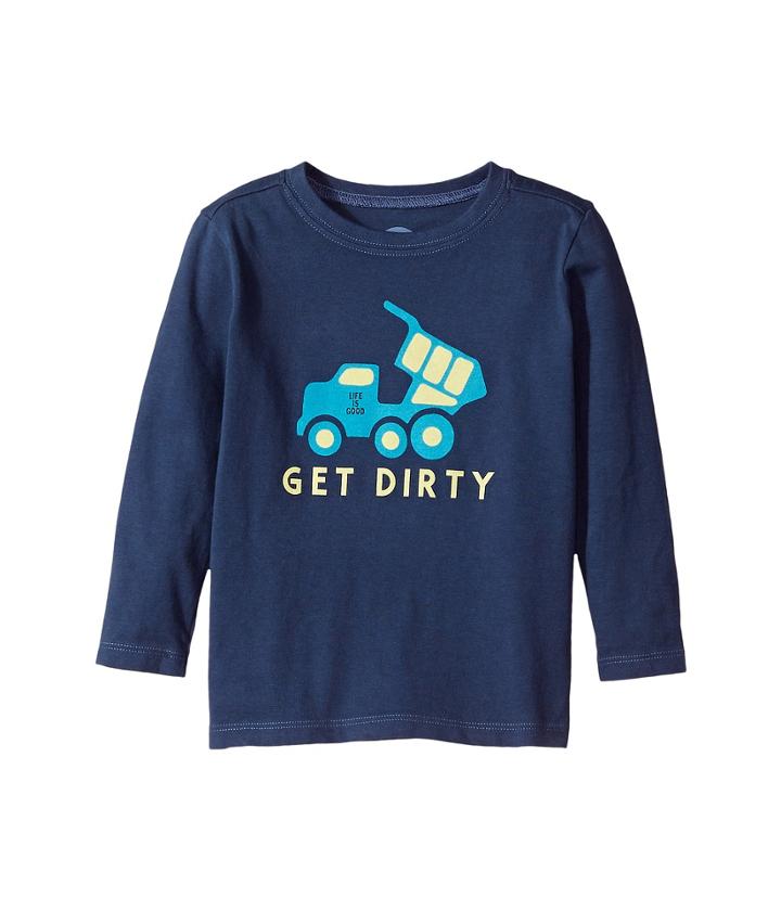 Life Is Good Kids - Get Dirty Truck Long Sleeve Crusher Tee
