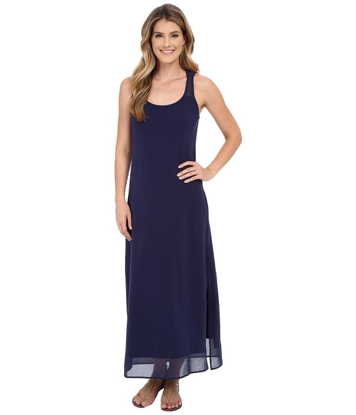 Tommy Bahama - Knit Chiffon Scoop Neck Long Dress Cover-up