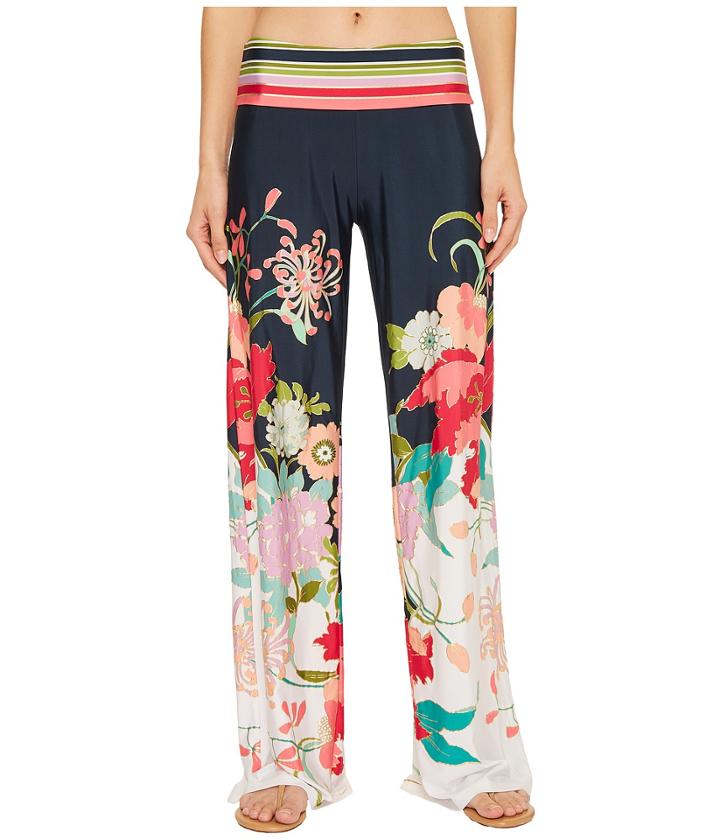 Trina Turk - Royal Botanical Roll Top Pant Cover-up