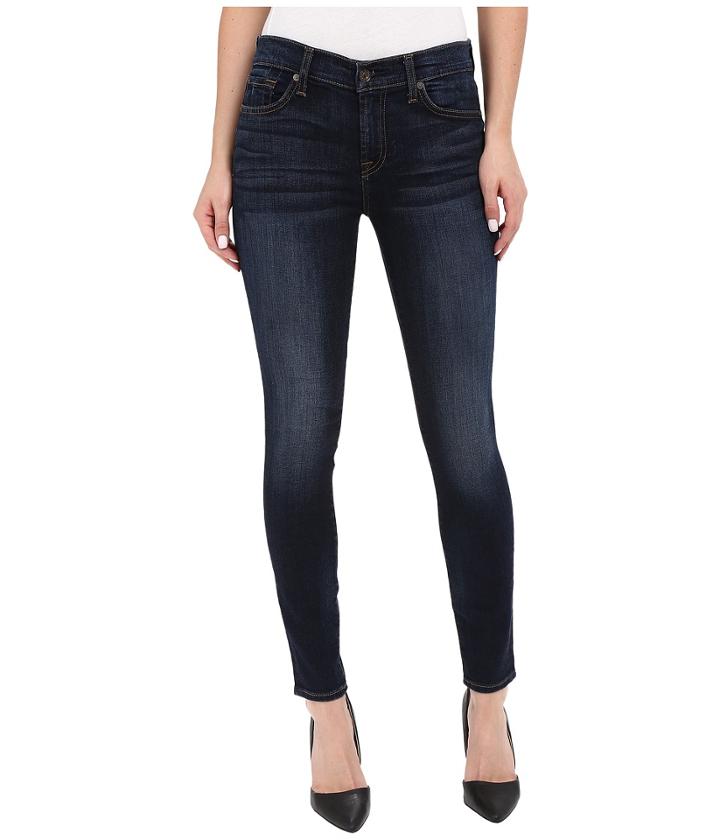 7 For All Mankind - The Ankle Skinny With Tonal Squiggle In Heritage Night