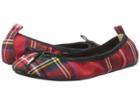 Yosi Samra Kids - Sawyer Plaid Tartan Microfiber Leather Ballet Flat