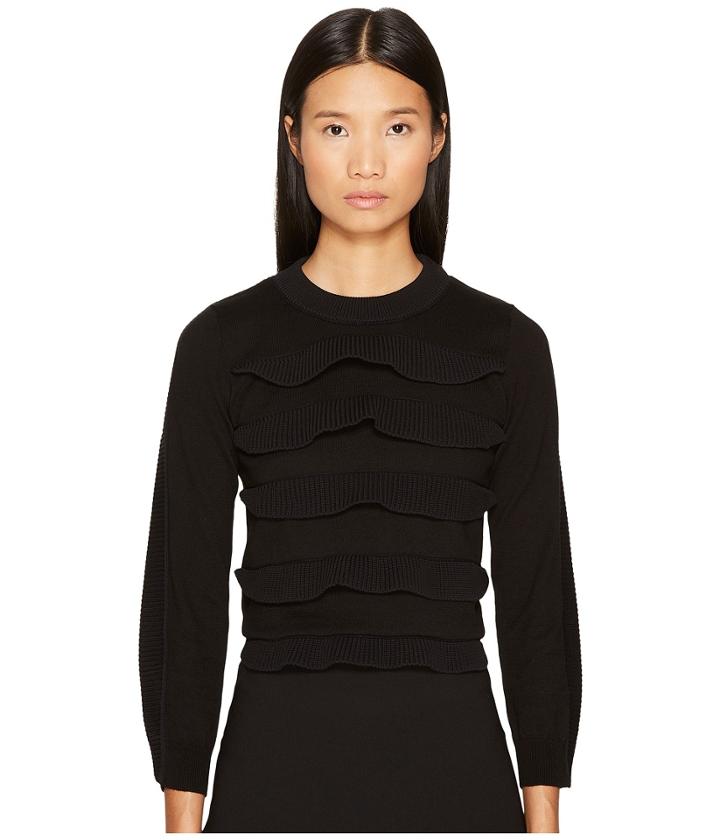 Sonia By Sonia Rykiel - Cotton With Tech Ruffles Sweater