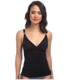 Lauren By Ralph Lauren - Laguna Solids Shirred Surplice Tankini Top