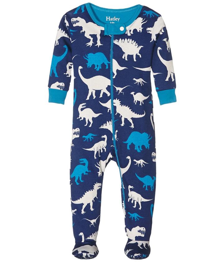 Hatley Kids - Silhouette Dinos Footed Coverall