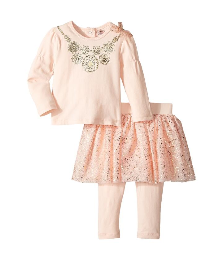 Nanette Lepore Kids - Necklace Top With Foil Tutu And Leggings Set