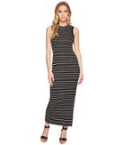 American Rose - Ella Sleeveless Striped Midi Dress With Side Slit