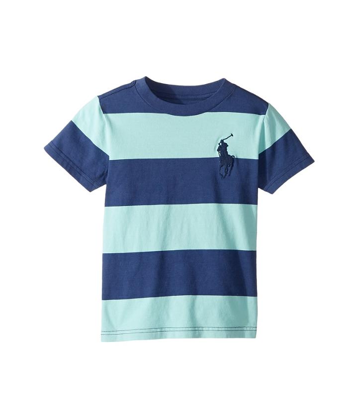 Polo Ralph Lauren Kids - 30/1 Yarn-dyed Jersey Short Sleeve Crew Neck Striped Top
