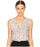 The Kooples - Sport Silk Leopard Casual Print Tank Top