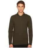 The Kooples - Long Sleeved Polo Shirt With Contrasting Ribbed Collar