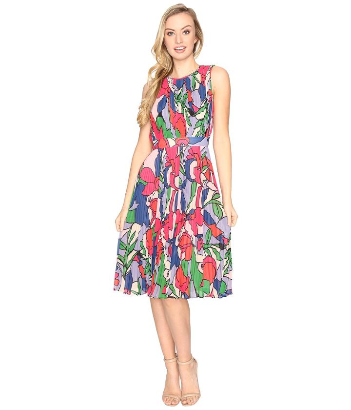 Catherine Catherine Malandrino - Chiffon Sleeveless Pleated Dress