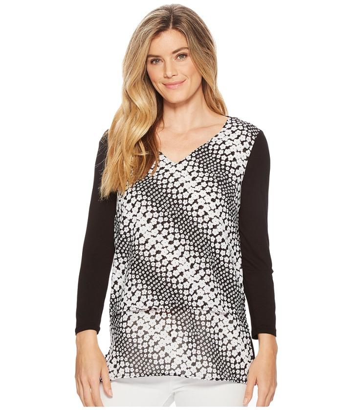 Michael Michael Kors - Bias Flare Stripe Layer Top
