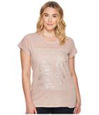Lucky Brand - Plus Size Printed Lace Tee