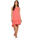 Dylan By True Grit - Luxe Cotton Slub 3 Tier Tank Dress