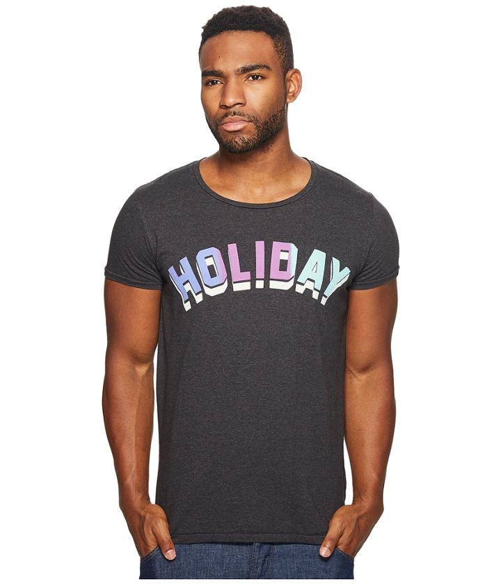 Scotch &amp; Soda - Tee In Cotton/polyester Quality With Colorful Text Artwork