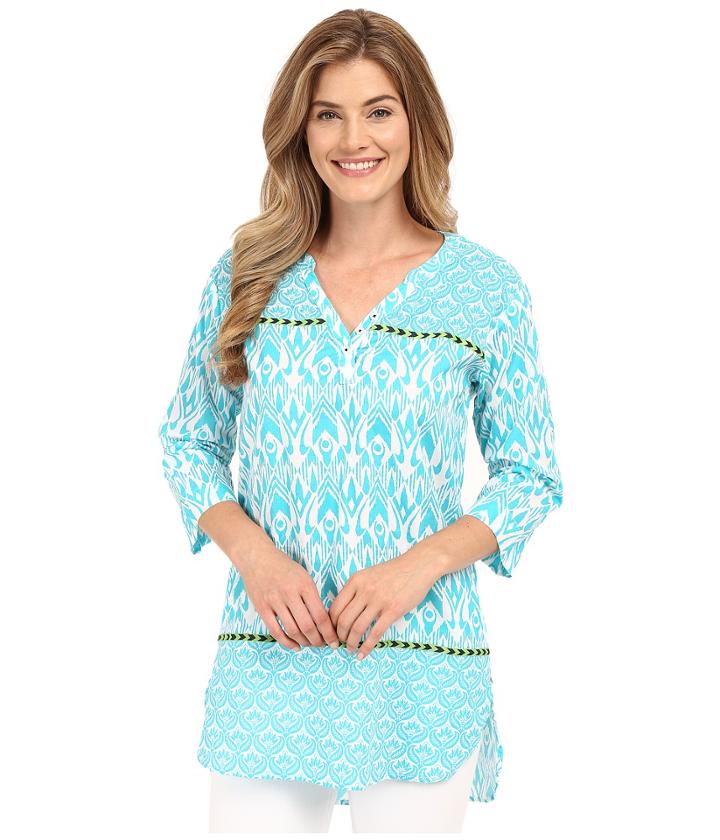 Hatley - Turquoise Ikat Women's Beach Tunic
