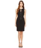 Tahari By Asl - Lace-up Sleeveless Sheath Dress