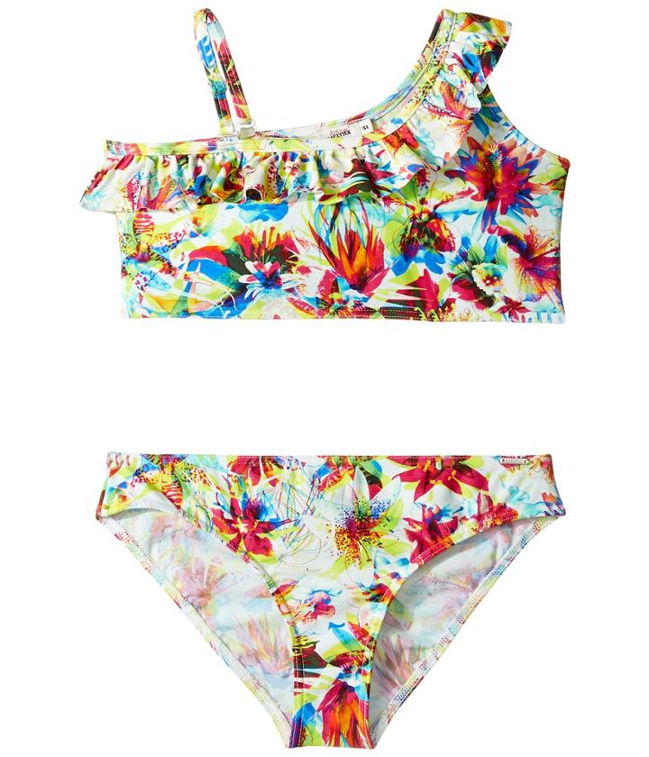 Junior Gaultier - Floral Two-pieces Swimsuit W/ Ruffle