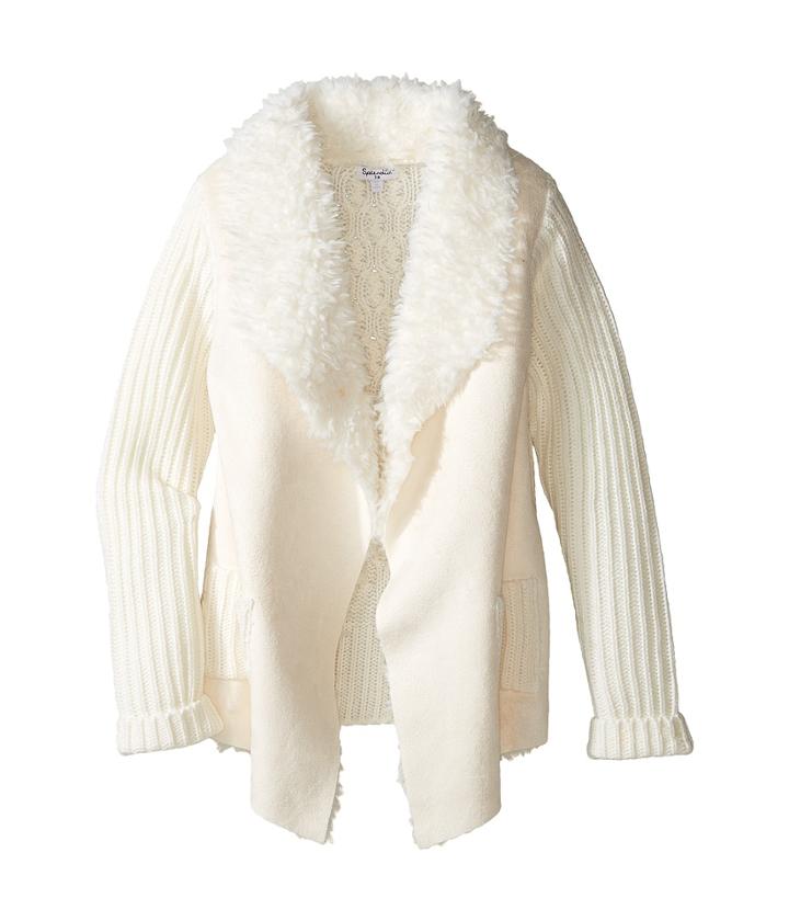 Splendid Littles - Faux Suede Sweater Knit Jacket