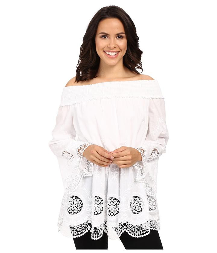 Adrianna Papell - Embroidery Voile Off Shoulder