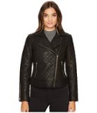 Cole Haan - Diamond Quilted Moto W/ Exposed Zippers
