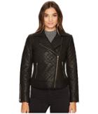 Cole Haan - Diamond Quilted Moto W/ Exposed Zippers