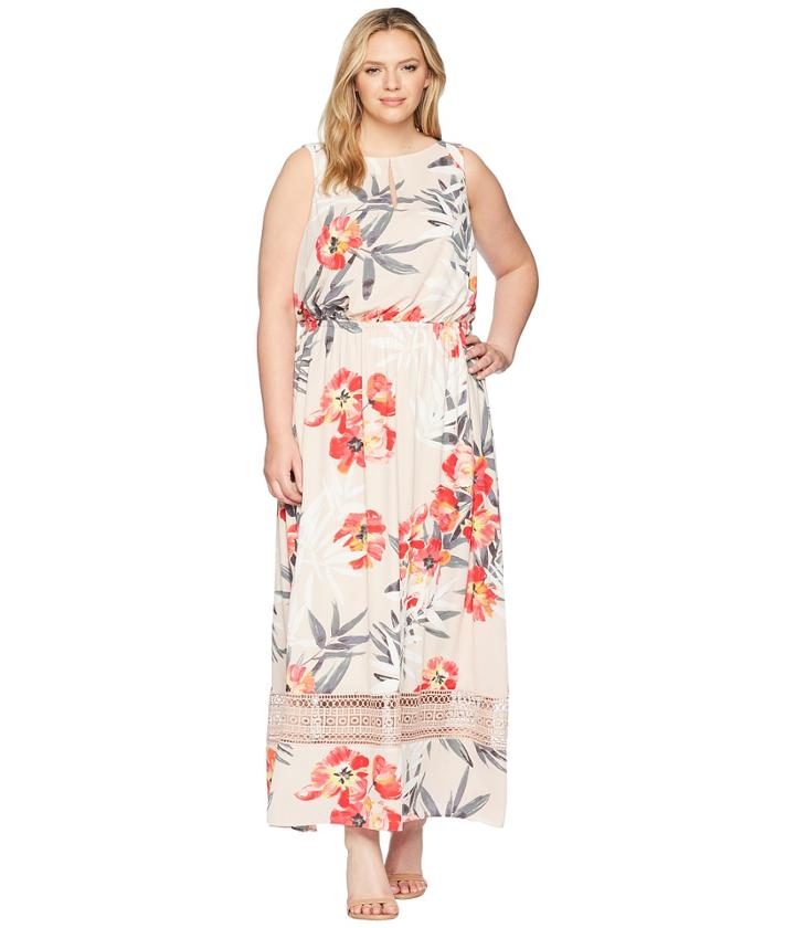 Adrianna Papell - Plus Size Tropical Breeze Maxi Dress