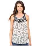 Lucky Brand - Printed Pom Pom Tank Top