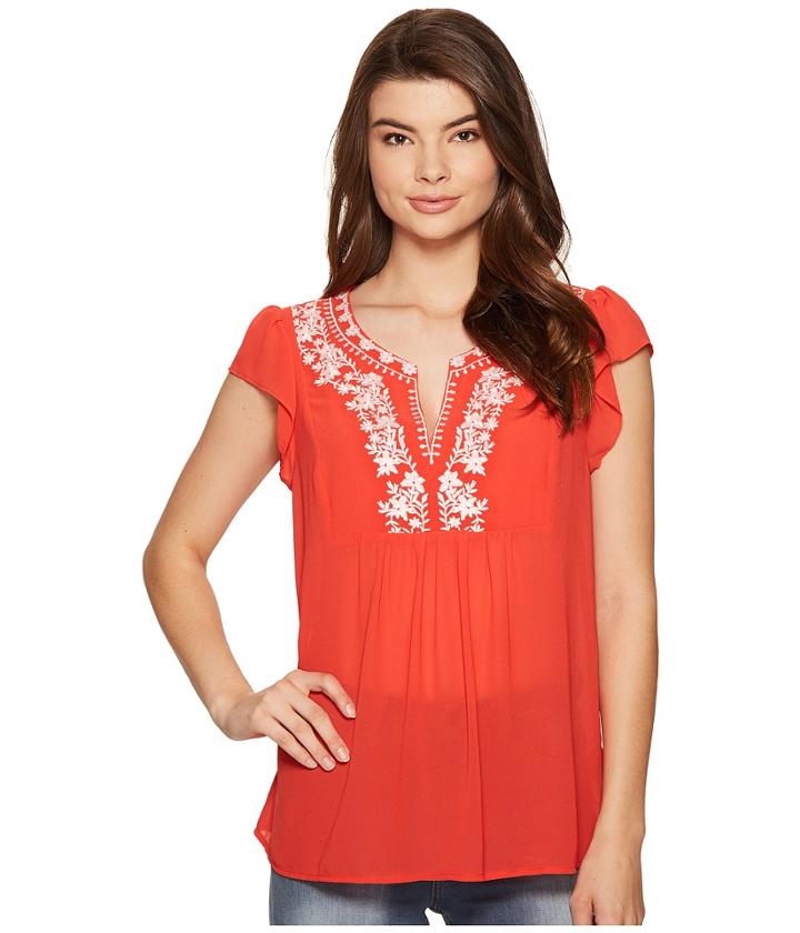 Kensie - Drapey Chiffon Top Ks5k4306