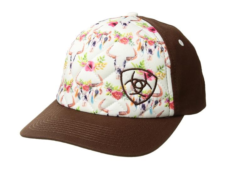 Ariat - Bullhead Skull Flower Trucker Hat