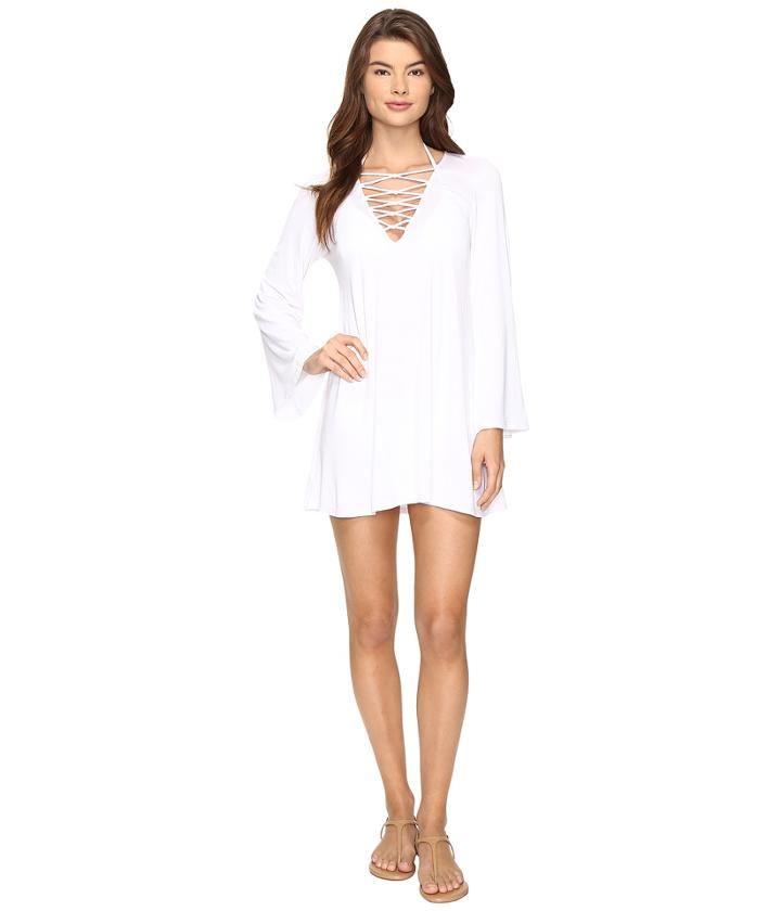 Bleu Rod Beattie - Knotty But Nice V-neck Plunge Dress Cover-up