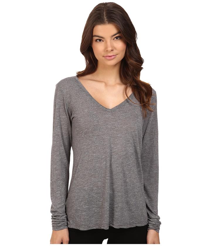 Michael Stars - Brooklyn Jersey Long Sleeve Vee Neck