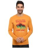 Life Is Good - Not All Who Wander Buffalo Long Sleeve Cool Tee